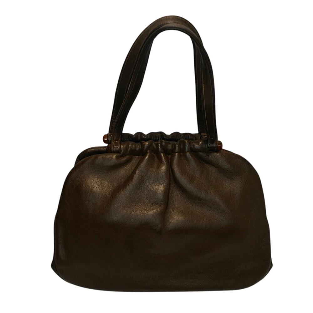 Vintage leather olive Brown bag